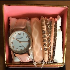 Ladies Watch and Bracelet Set